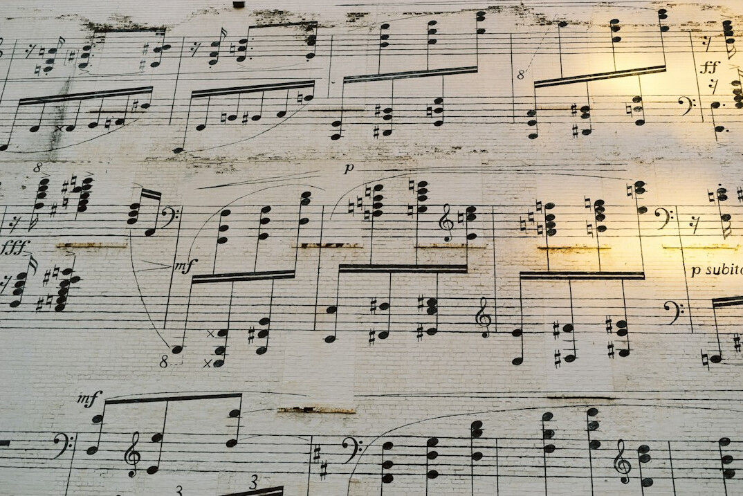 vintage music notes